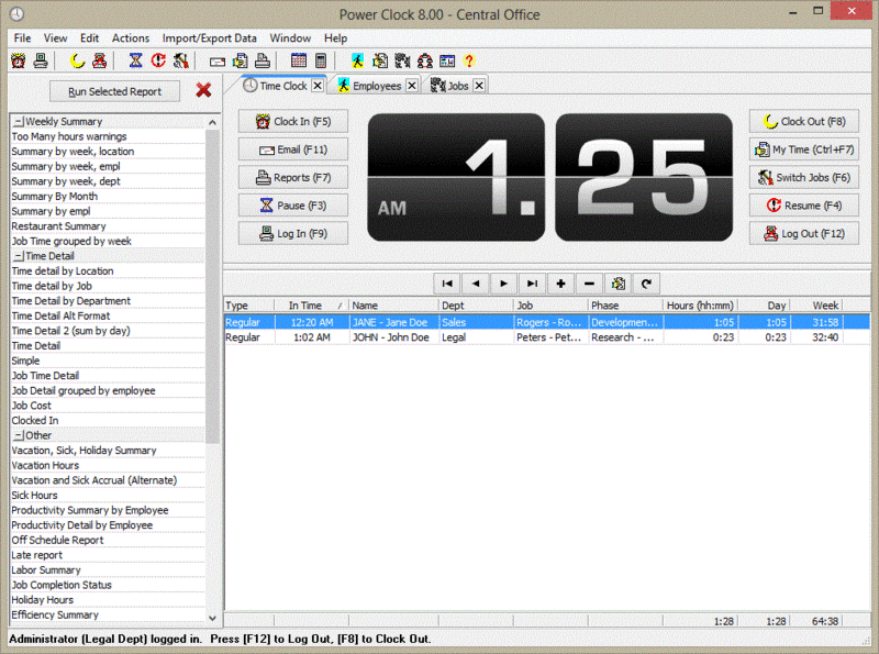 Power Clock Screenshot